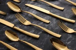 Bestekset - Bestek Goud Gehamerd -24 Delig-Zwitsers Kwaliteit-Complete Set-100% Roestvrijstaal-Gehamerd Gold 24k-Goud 24K -Keukenproducten Winkel 1200x799 59