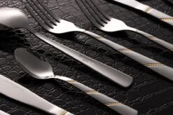 Swiss Pro+ Bestekset In Koffer-72 Delig-12 Persoons-Zwitsers Kwaliteit-Complete Set-100% Roestvrijstaal-Modern Gold -Keukenproducten Winkel 1200x799 63