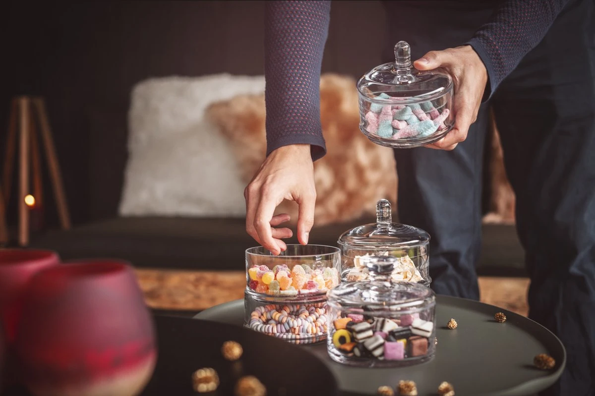 Cosy & Trendy Bonbonniere - Glas - Ø 12 Cm X 22.4 Cm - 3-Laags 6 Cosy & Trendy Bonbonniere - Glas - Ø 12 Cm X 22.4 Cm - 3-Laags - Afbeelding 4