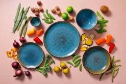 Palmer Bord Lotus 27.5 Cm Zwart Turquoise Stoneware 2 Stuk(s) -Keukenproducten Winkel 1200x800 165