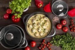 Smile - 8 Delige Pannenset - Antiaanbaklaag - Vaatwasser Bestendig - Geschikt Voor Iedere Kookplaat - MGK-18 - Zwart -Keukenproducten Winkel 1200x800 32