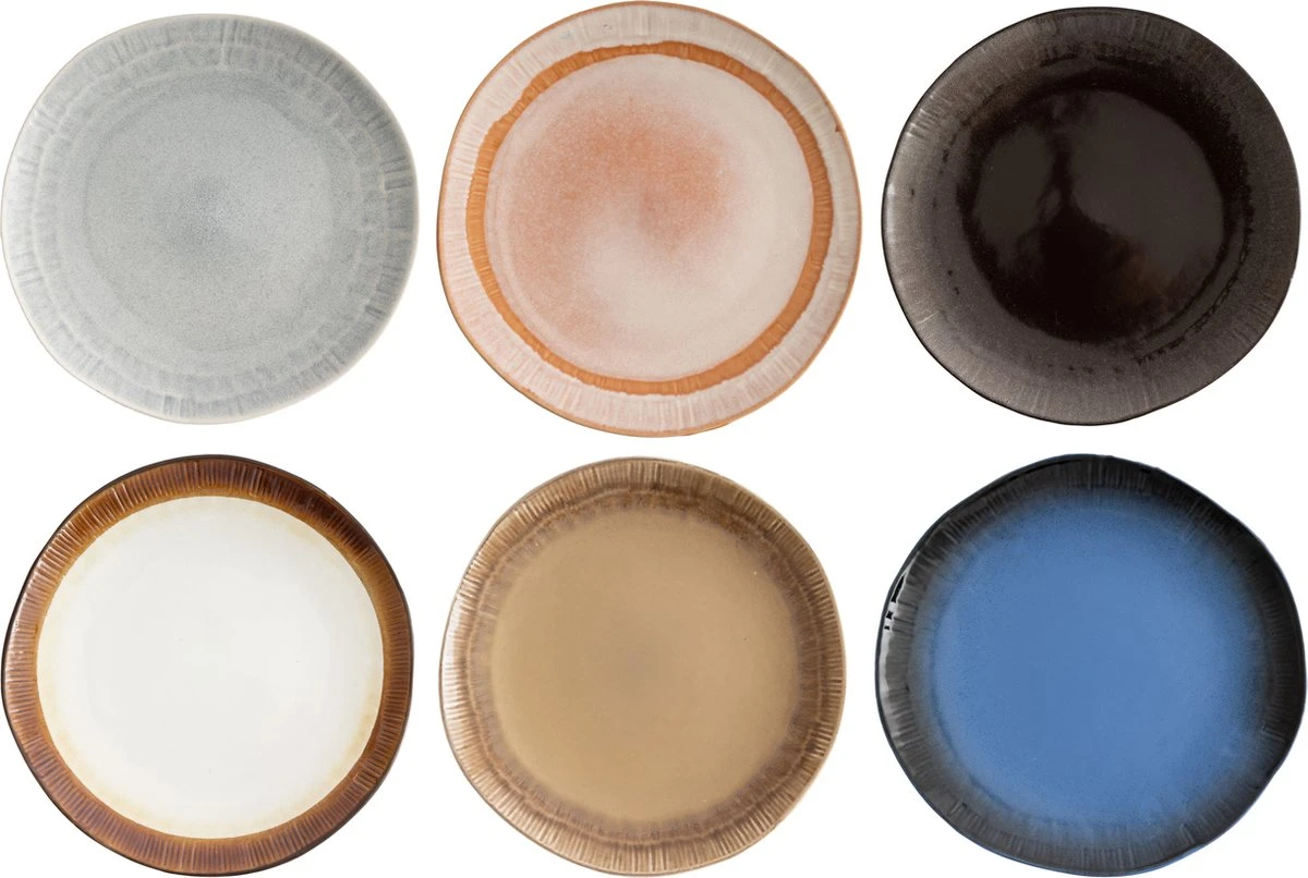 Tavola - Dinerborden - Earth Serie - Ø27cm - Aardewerk - 6 Stuks - Aarde Tinten - Servies 4 Tavola - Dinerborden - Earth Serie - Ø27cm - Aardewerk - 6 Stuks - Aarde Tinten - Servies - Afbeelding 2