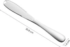 Merkloos Zilverkleurige 3-delige Botermessen Set - Roestvrijstaal - Messenset Voor De Boter - 3 X 20,8 X 1,6 Cm -Keukenproducten Winkel 1200x815 4