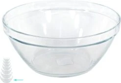 Merkloos Set Van 3x Glazen Saladekommen/keukenschalen Pompei 26 En 20 Cm - Schalen/kommen/mengkommen Van Glas -Keukenproducten Winkel 1200x829 2