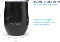 TIGR The Combo - Voordeelset Minimalist Thermosfles En Cup Warmhoudbeker - 500ml - Zwart Marmer -Keukenproducten Winkel 1200x833 4