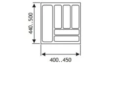 Culinorm Bestekbak - Besteklade - 45 Cm Breed X 50 Cm Diep - Grijs -Keukenproducten Winkel 1200x850