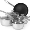 Russell Hobbs Pannenset - Vaatwasserbestendig - 5-delige Set - Alle Warmtebronnen Ook Inductie - Steelpannen Met Deksel En Schenktuit -Keukenproducten Winkel 1200x851