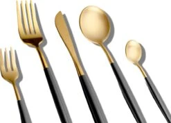 LuZana - Bestek Set Goud - 30-delig - Bestekset 6 Persoons - Goud/zwart - Bestek - Borden - Bestekset Zwart -Keukenproducten Winkel 1200x859 1