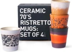 HKliving Ristretto 70`s Style Ceramic - Set Van 4 -Keukenproducten Winkel 1200x861 2