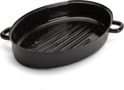 Emalia Geëmailleerde Braadpan Met Deksel 7L - Braadslede - Bakpan - Grillpan - Emaille - Zwart -Keukenproducten Winkel 1200x872