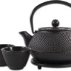 SakuraTea - Theepot Set - 4-delig - Gietijzer - Zwart - 0.8L - 2 Kopjes (100ml) 2 SakuraTea - Theepot Set - 4-delig - Gietijzer - Zwart - 0.8L - 2 Kopjes (100ml) -Keukenproducten Winkel 1200x882 4