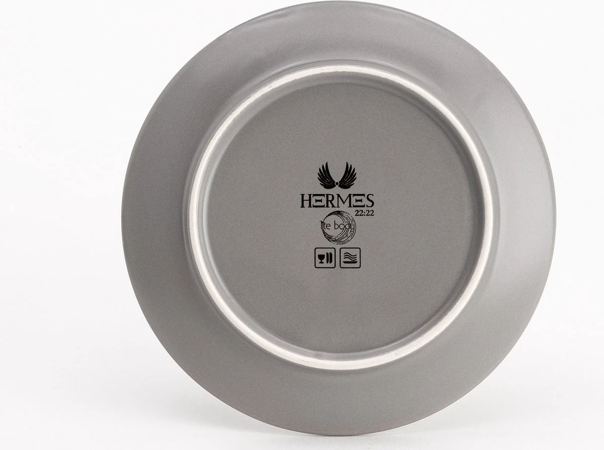 Lite-Body Hermes Pastabord - Set Van 8 Stuks - Ø 21 Cm - Aardewerk - Grijs Mat 5 Lite-Body Hermes Pastabord - Set Van 8 Stuks - Ø 21 Cm - Aardewerk - Grijs Mat - Afbeelding 3