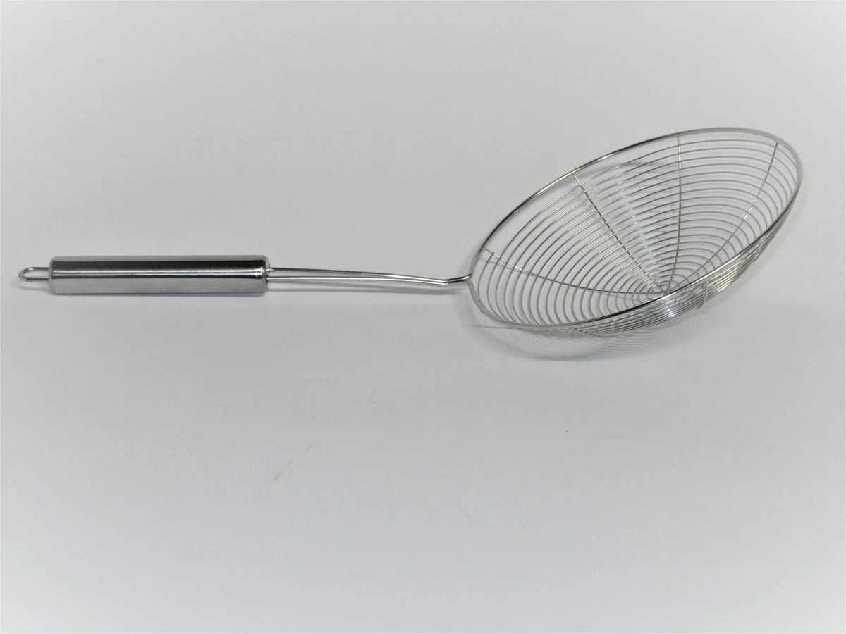 Frituurschep / Schuimspaan Metaal RVS 38cm 4 Frituurschep / Schuimspaan Metaal RVS 38cm - Afbeelding 2