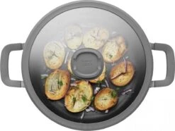 BergHOFF Leo Hapjespan Stone - 28 Cm - Met Glazen Deksel 8 BergHOFF Leo Hapjespan Stone - 28 Cm - Met Glazen Deksel -Keukenproducten Winkel 1200x904 1