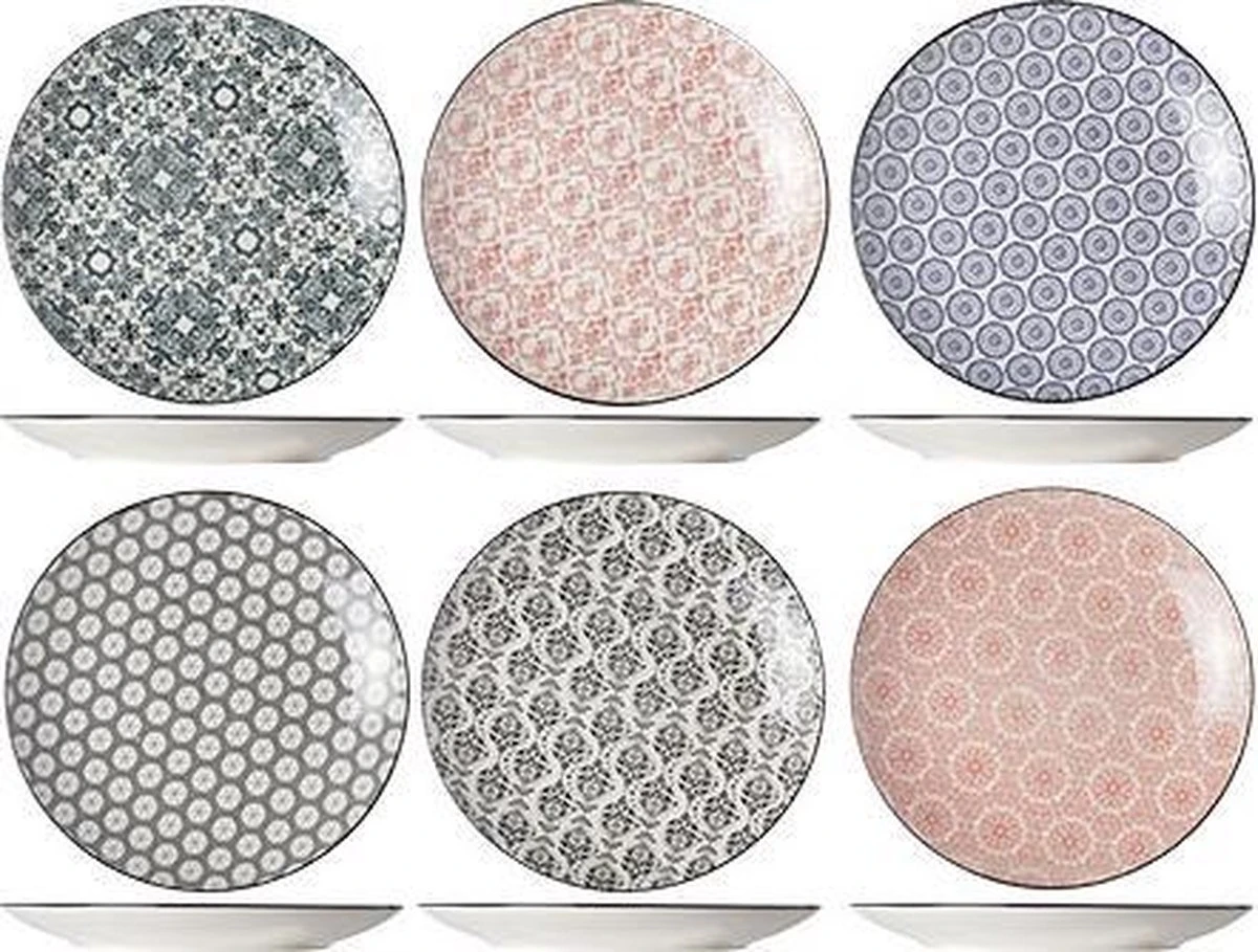 Cosy&Trendy Delirio Dinerbord - Ø 23.5 Cm - Set-6 3 Cosy&Trendy Delirio Dinerbord - Ø 23.5 Cm - Set-6