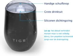 TIGR The Combo - Voordeelset Minimalist Thermosfles En Cup Warmhoudbeker - 500ml - Zwart Marmer -Keukenproducten Winkel 1200x929 1