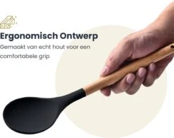 Hescom Siliconen Gesloten Opscheplepel Met Anti-aanbaklaag - Keukengerei Met Ergonomisch Design - Hittebestendige Serveerlepel - Vaatwasservriendelijk -Keukenproducten Winkel 1200x946 4