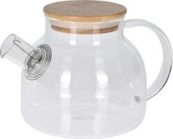 Excellent Houseware Glazen Theepot 800 Ml Met Filter - Theepotten/theekannen Van Glas