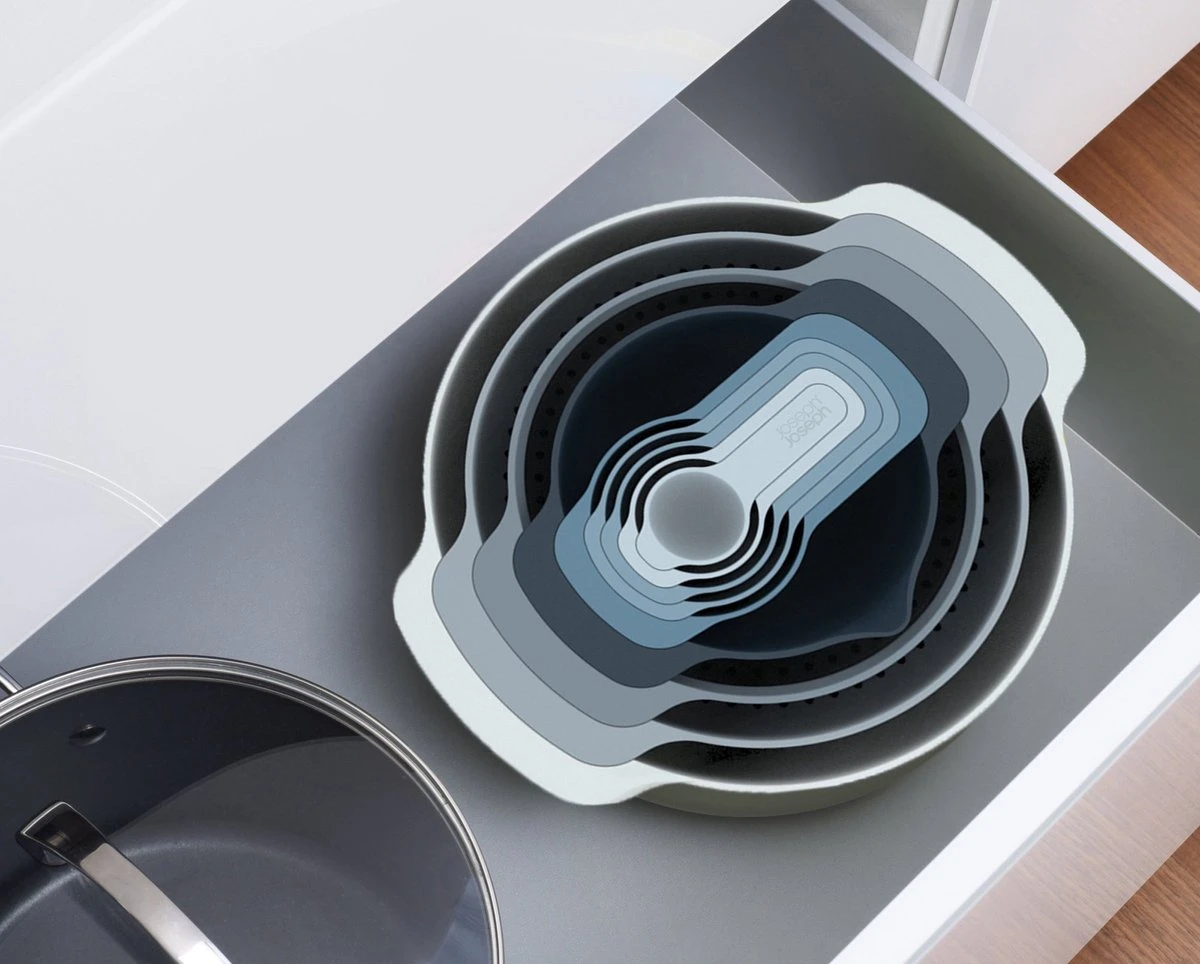 Joseph Joseph Editions Sky Nest 9 Plus Keukenhulpen - Polypropyleen - Set Van 9 Stuks - Oceaan 5 Joseph Joseph Editions Sky Nest 9 Plus Keukenhulpen - Polypropyleen - Set Van 9 Stuks - Oceaan - Afbeelding 3