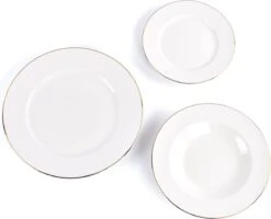 LeRijn® Serviesset Deventer 12 Persoons - 36 Delig - Licht Crème Wit Met Gouden Rand En Motief - Dinerborden - Soepborden - Dessertborden - Borden Servies - Bordenset -Keukenproducten Winkel 1200x972 4