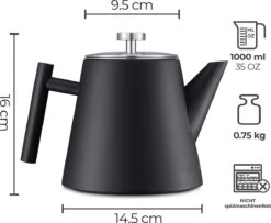 Silberthal - Theepot Met Filter - 1 L - RVS Dubbelwandig - Zwart - Cadeau 14 Silberthal - Theepot Met Filter - 1 L - RVS Dubbelwandig - Zwart - Cadeau -Keukenproducten Winkel 1200x986 4