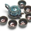 Merkloos Chinese Kung Fu Theeset Keramiek - Theepot Met 6 Kopjes - Koi Karper Design - Blauw -Keukenproducten Winkel 1200x990 1