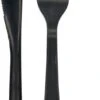 Bondoo Plastic Vorkjes + Messen Bestek 50 Stuk - Plastic Messen En Vorkjes Wegwerp - Stevig En Herbruikbaar - BPA Vrij - Vaatwasbestendig - Zwart -Keukenproducten Winkel 559x1200