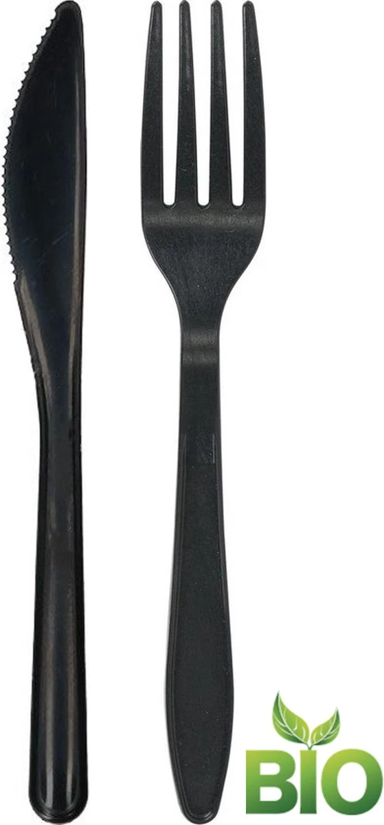 Bondoo Plastic Vorkjes + Messen Bestek 50 Stuk - Plastic Messen En Vorkjes Wegwerp - Stevig En Herbruikbaar - BPA Vrij - Vaatwasbestendig - Zwart 3 Bondoo Plastic Vorkjes + Messen Bestek 50 Stuk - Plastic Messen En Vorkjes Wegwerp - Stevig En Herbruikbaar - BPA Vrij - Vaatwasbestendig - Zwart