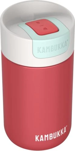 Kambukka Olympus Thermosbeker 300 Ml - Makkelijk Reinigen - Lekvrije Koffiebeker - RVS - Cherry Cake -Keukenproducten Winkel 602x1200
