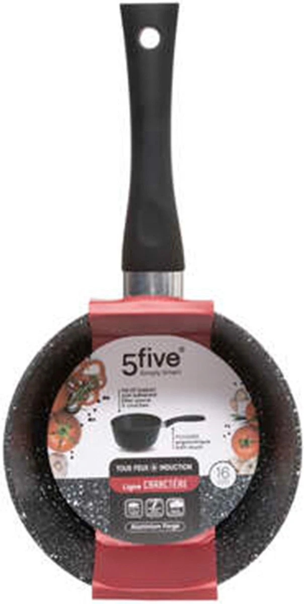 5Five - Steelpan/sauspan - Alle Kookplaten Geschikt - Zwart - D16 Cm 7 5Five - Steelpan/sauspan - Alle Kookplaten Geschikt - Zwart - D16 Cm - Afbeelding 5