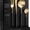 LuZana - Bestek Set Goud - 30-delig - Bestekset 6 Persoons - Goud/zwart - Bestek - Borden - Bestekset Zwart -Keukenproducten Winkel 702x1200 2