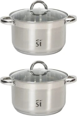 Luxe Kleine RVS Kookpan/pan Loa Met Glazen Deksel 20 Cm 3,9 Liter - Kookpannen/sauspannetje - Koken - Keukengerei -Keukenproducten Winkel 802x1200