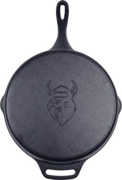 Valhal Outdoor Skillet / Koekenpan Met Steel - Gietijzer, Diameter 30cm - VH30 -Keukenproducten Winkel 814x1200