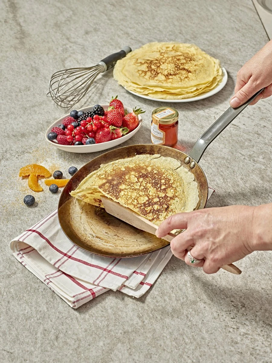 De Buyer Carbone Plus Crêpe- En Pannenkoekenpan - Ø 26cm - Plaatstaal 4 De Buyer Carbone Plus Crêpe- En Pannenkoekenpan - Ø 26cm - Plaatstaal - Afbeelding 2